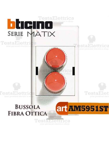  Bussola di accoppiamento per fibra ottica  ST duplex Bticino Matix 
