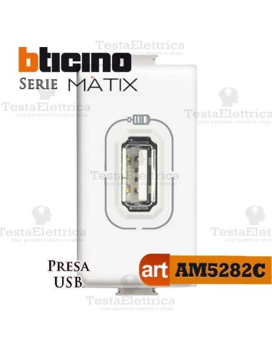 Presa USB 5V dc per dispostivi Mobili Bticino Matix 