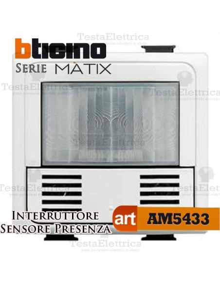 Green switch interruttore rilevatore di presenza Bticino Matix