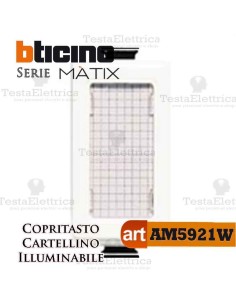Copritasto con cartellino bianco Bticino Matix
