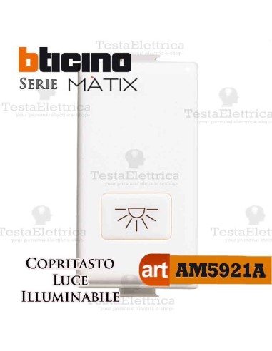  Copritasto lampada illuminabile Bticino Matix