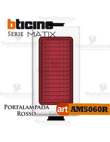 Portalampada Rosso Illuminabile Bticino Matix