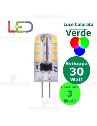 Lampada led Colorata G4 12V 3W Dgk