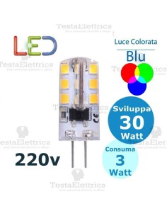 Lampada led Colorata G4 220V 3W Dgk 2