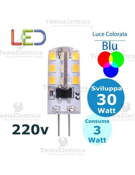 Lampada led Colorata G4 220V 3W Dgk