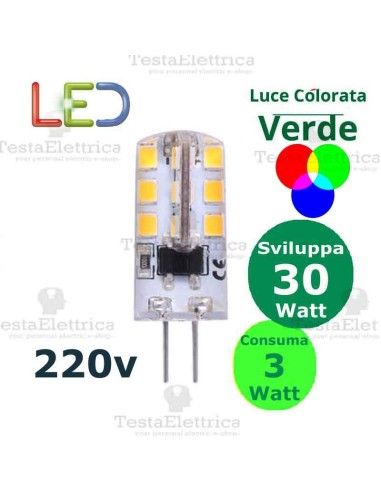 Lampada led Colorata G4 220V 3W Dgk