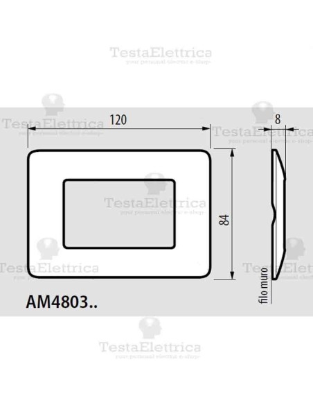 Placca 3 moduli Cenere Bticino Màtix