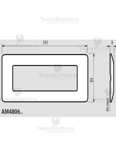 Placca 6 moduli Cenere Bticino Màtix 2