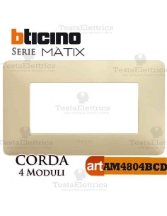Placca 4 moduli Corda Bticino Matix