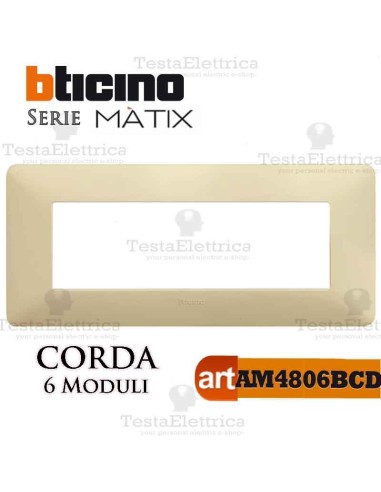Placca 6 moduli Corda Bticino Matix