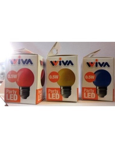 Lampadina a led colorata 0,5 watt E27 Verde