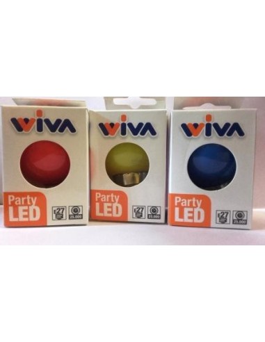 Lampadina a led colorata 0,5 watt E27 Rossa Wiva