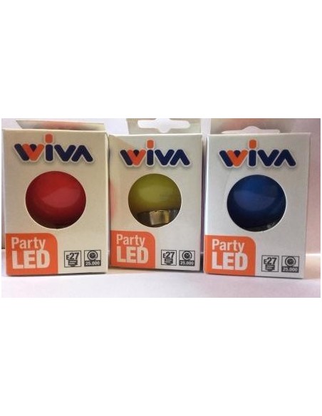 Lampadina a led colorata 0,5 watt E27 Rossa Wiva