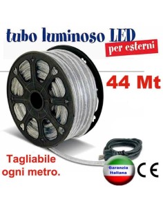 Tubo Luminoso a Led pofessionale 44 metri prolungabile e tagliabile RosaChristmas