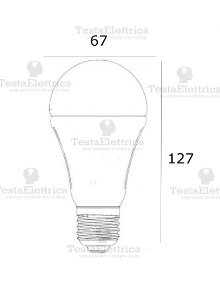Lampadina a led  goccia 16 Watt E27 Leuci