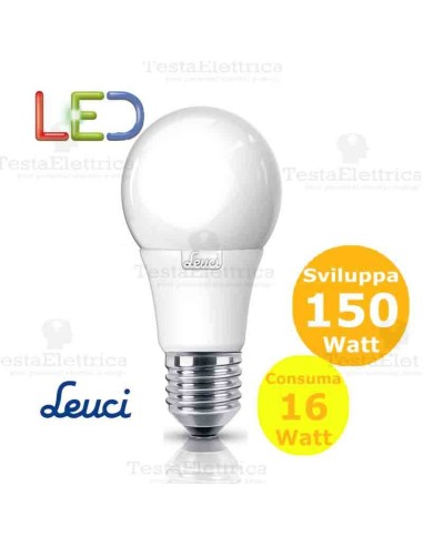 Lampadina a led  goccia 16 Watt E27 Leuci