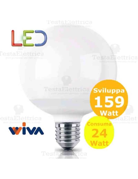 Lampadina a led Globo E27 24 Watt Wiva