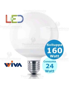 Lampadina a led Globo E27 24 Watt Wiva