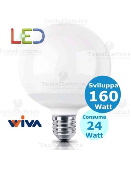Lampadina a led Globo E27 24 Watt Wiva