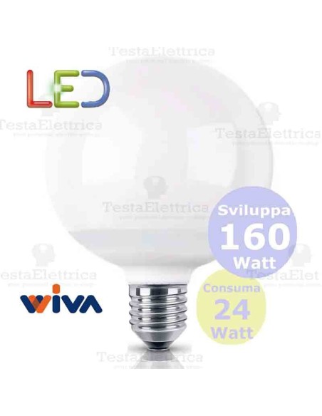 Lampadina a led Globo E27 24 Watt Wiva