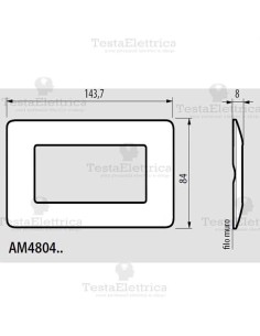 Placca  4 moduli Cromo Lucido Bticino Matix  2