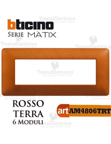 Placca 6 moduli Titanium Bticino Matix 