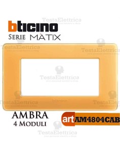 Placca  4 moduli ambra Bticino Matix 