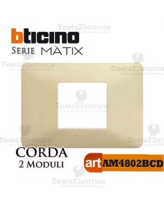 Placca 2 moduli Corda Bticino Matix