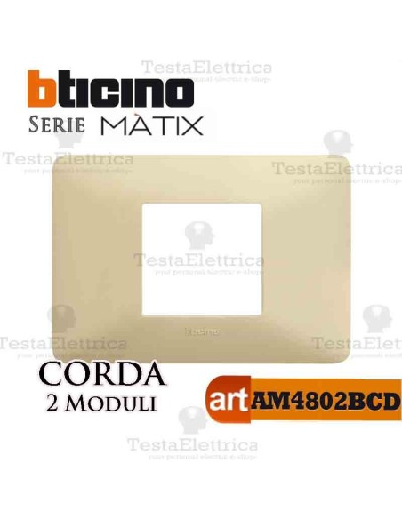 Placca 2 moduli Corda Bticino Matix