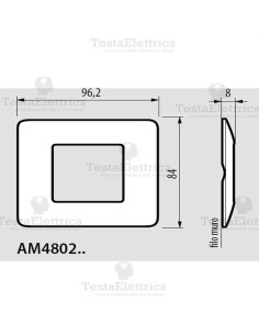 Placca 2 moduli Gold Bticino Matix 2