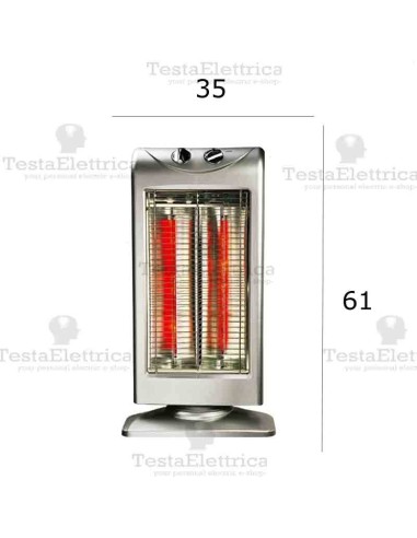 Stufa al carbonio 2 elementi 1000w Linea Martì