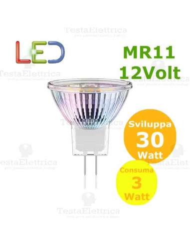 Lampada led cob MR11 12V 3W GU4 