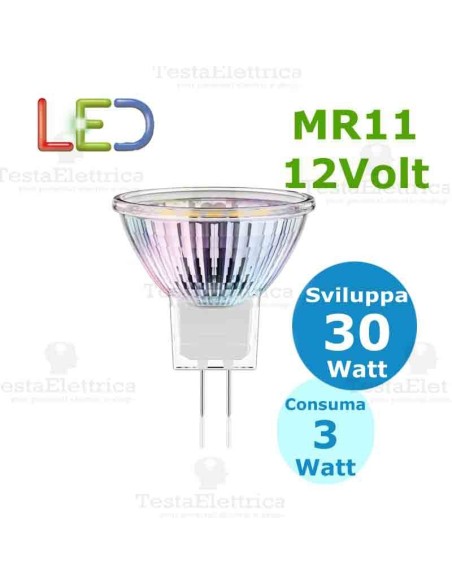 Lampada led cob MR11 12V 3W GU4 