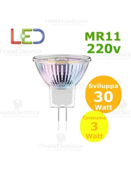 Lampada led cob MR11 220V 3W GU4 
