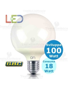 Lampadina a led Globo E27 18 Watt GBC