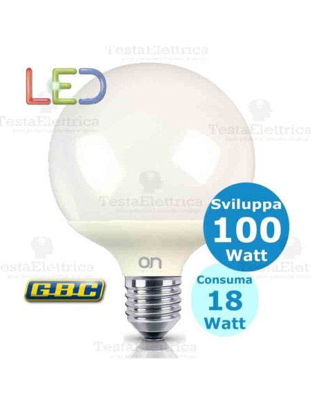 Lampadina a led Globo E27 18 Watt GBC
