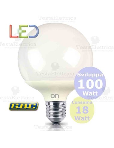 Lampadina a led Globo E27 18 Watt GBC