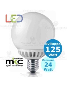 Lampadina a led Globo E27 24 Watt Melchioni