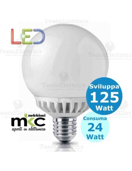 Lampadina a led Globo E27 24 Watt Melchioni