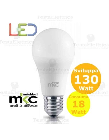 Lampadina a led  goccia 18 Watt E27 Melchioni