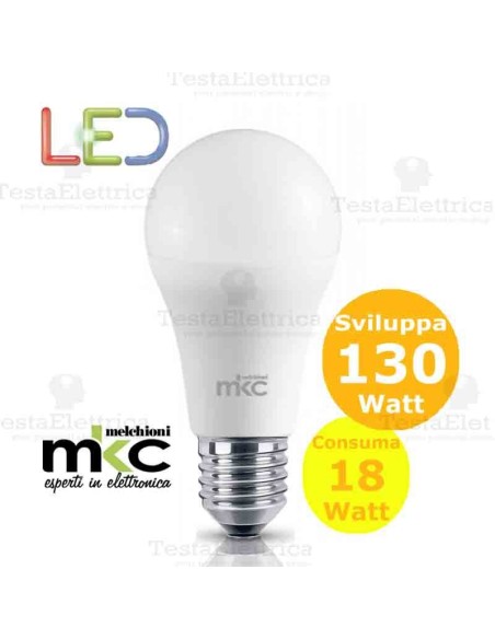 Lampadina a led  goccia 18 Watt E27 Melchioni