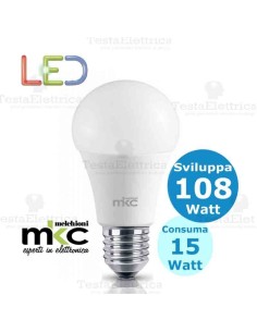 Lampadina a led  goccia 15 Watt E27 Melchioni