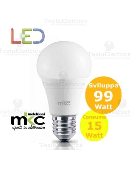 Lampadina a led  goccia 15 Watt E27 Melchioni