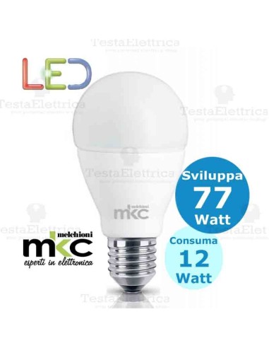 Lampadina a led  goccia 12 Watt E27 Melchioni