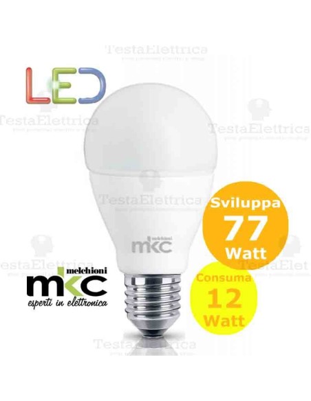 Lampadina a led  goccia 12 Watt E27 Melchioni