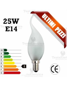 Lampada a incandescenza colpo di vento 25W E14 