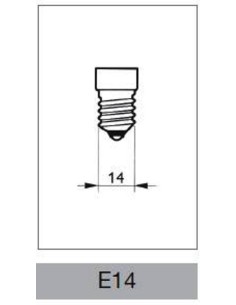 Lampada a incandescenza colpo di vento 25W E14  2