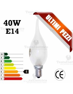 Lampada a incandescenza colpo di vento 40W E14 