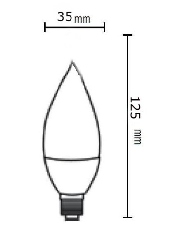Lampada filo led colpo di vento smerigliata satinata tutto vetro 4 Watt E14 