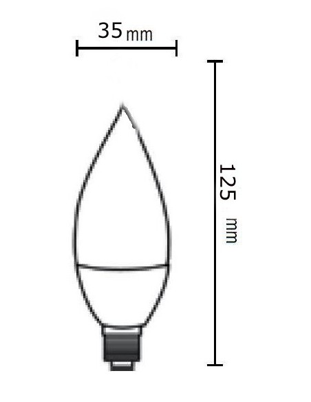 Lampada filo led colpo di vento smerigliata satinata tutto vetro 4 Watt E14 